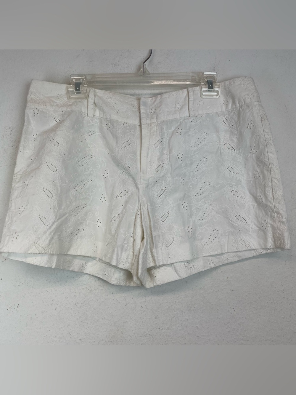 INC International Concepts White Eyelet Bermuda Shorts